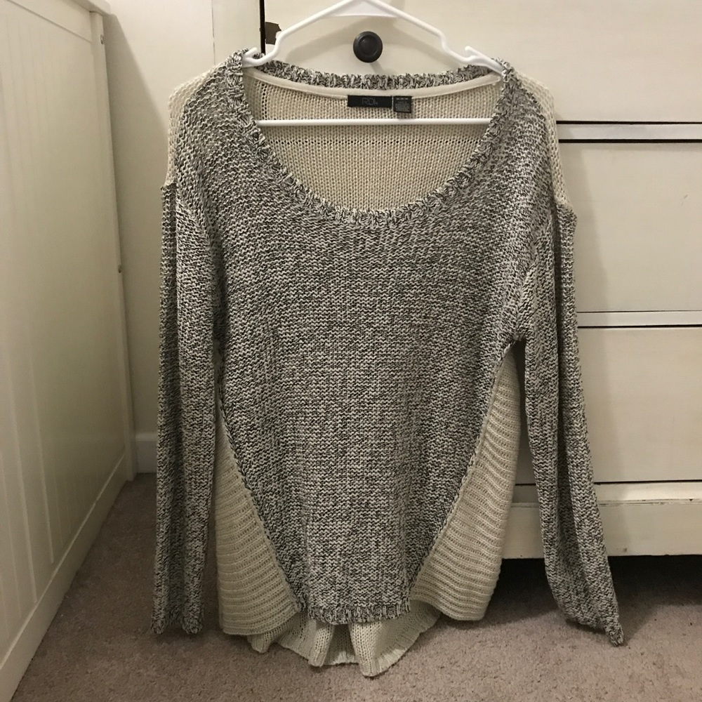 Black and cream sweater